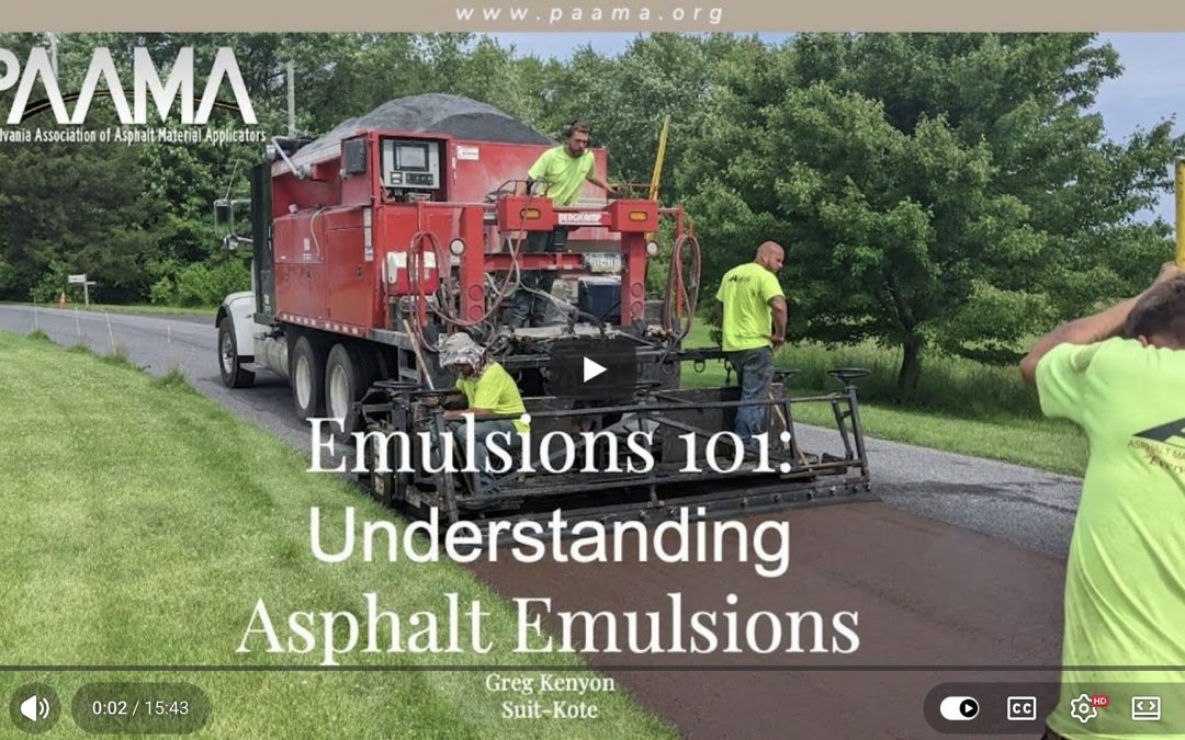 Emulsions 101: Understanding Asphalt Emulsions