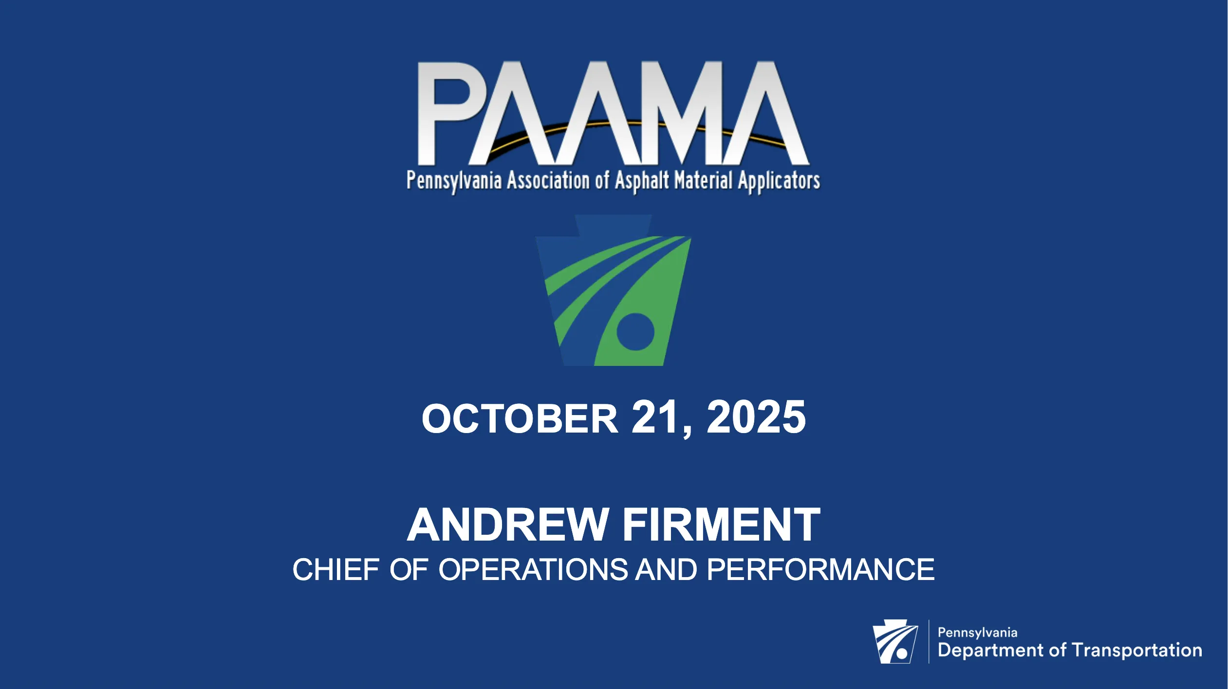 PAAMA and PennDOT logo