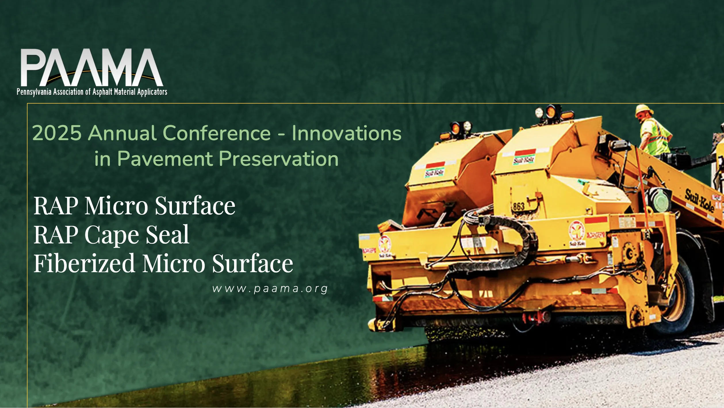 Image of presentation with a paver