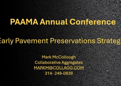 Early Pavement Preservation Strategies