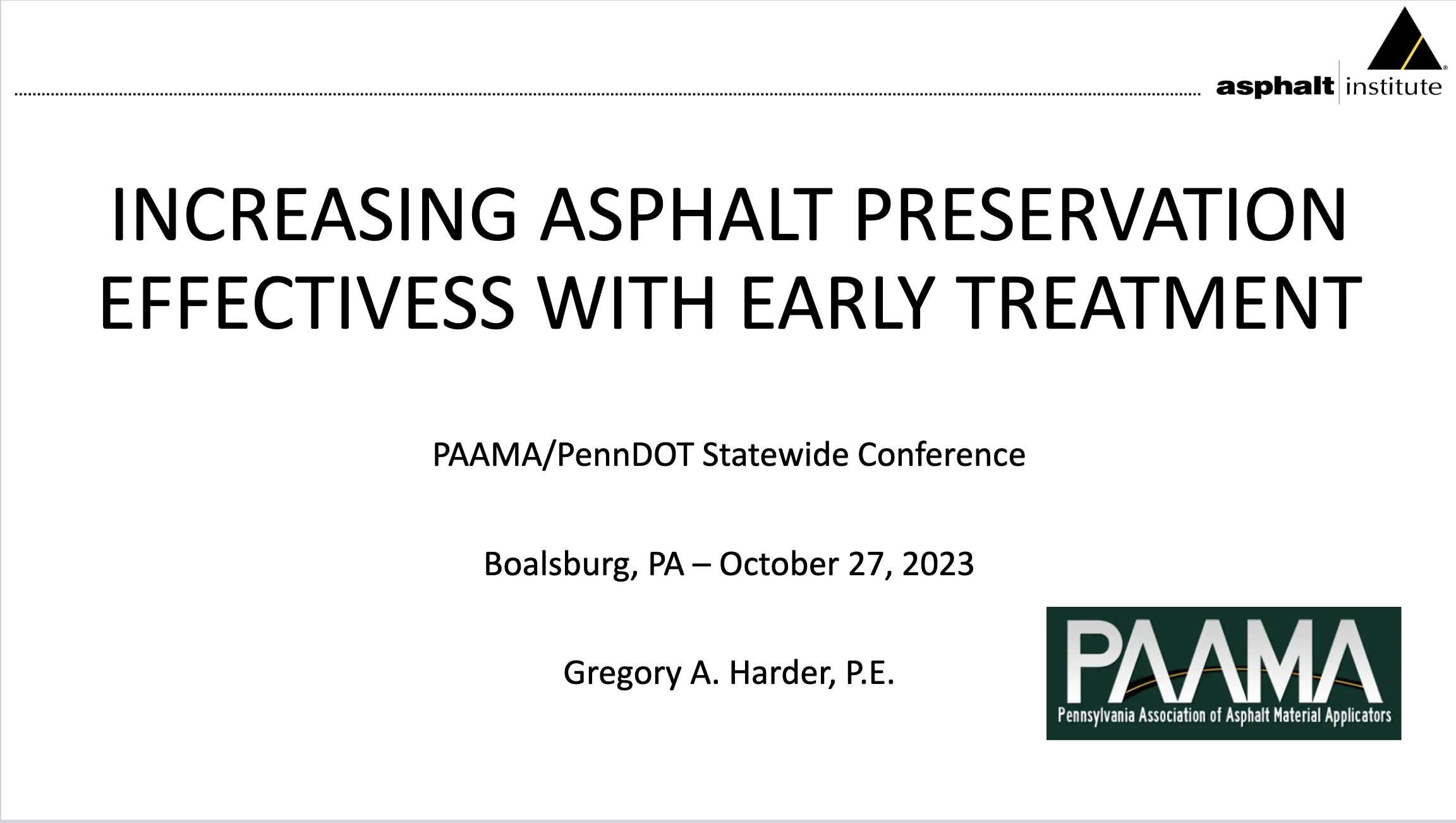 Early Preservation of HMA