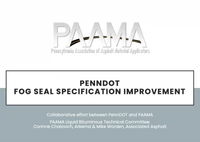 Fog Seal Spec Review