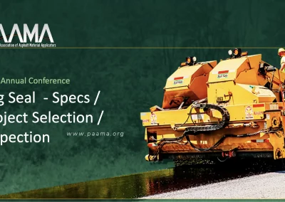Fog Seal – Specs/Project Selection/Inspection