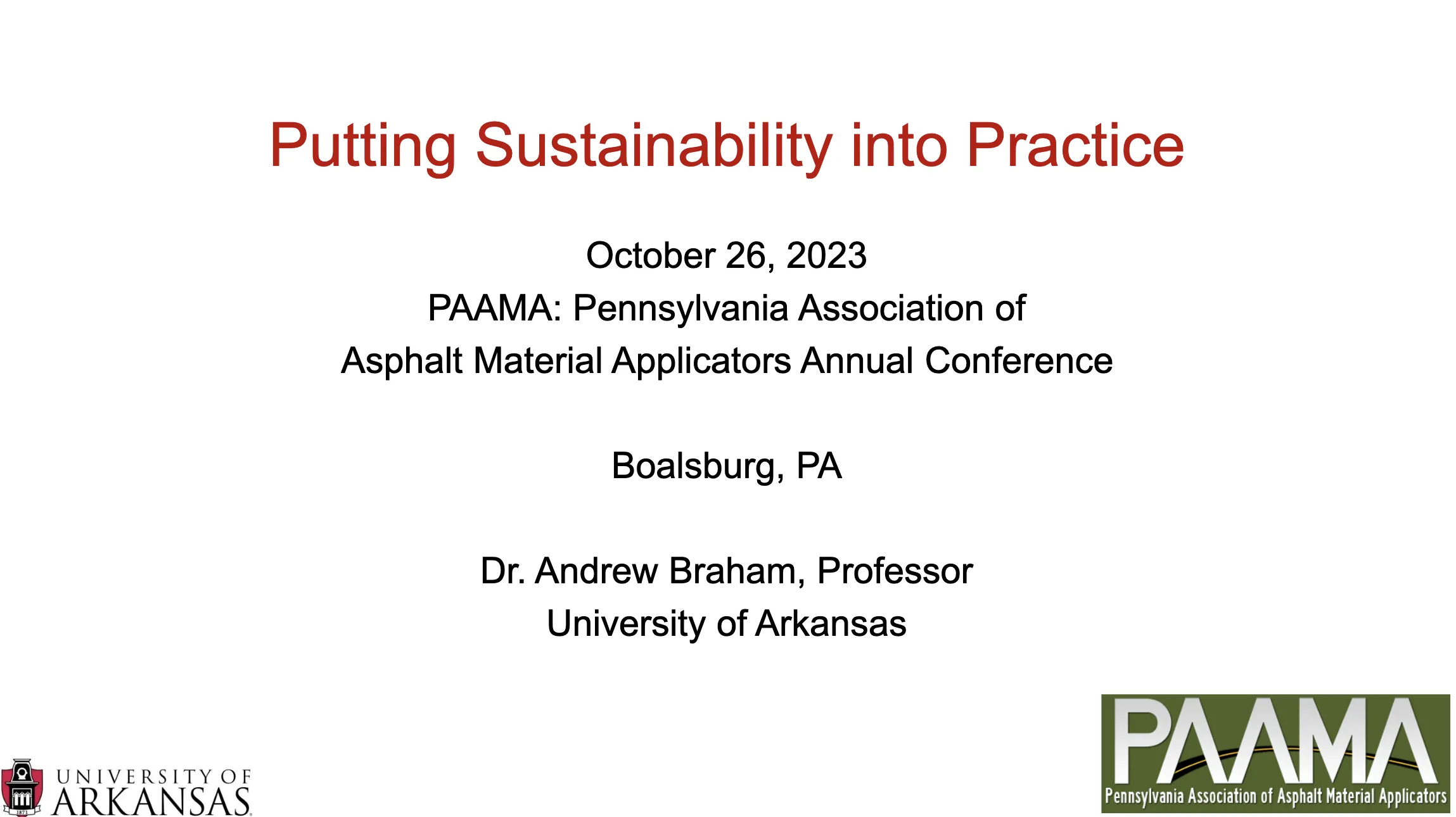 Putting Sustainability into Practice