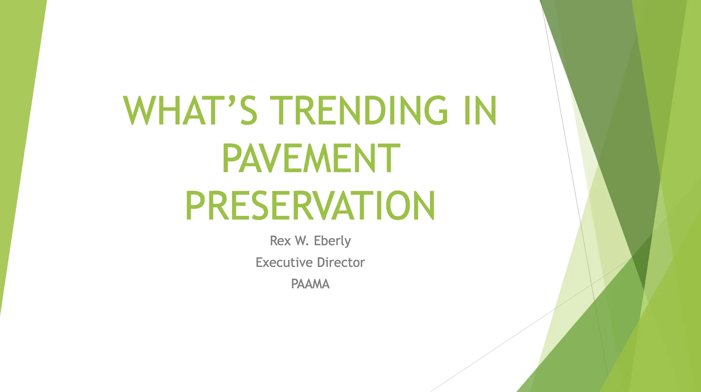 What's Trending in Pavement Preservation