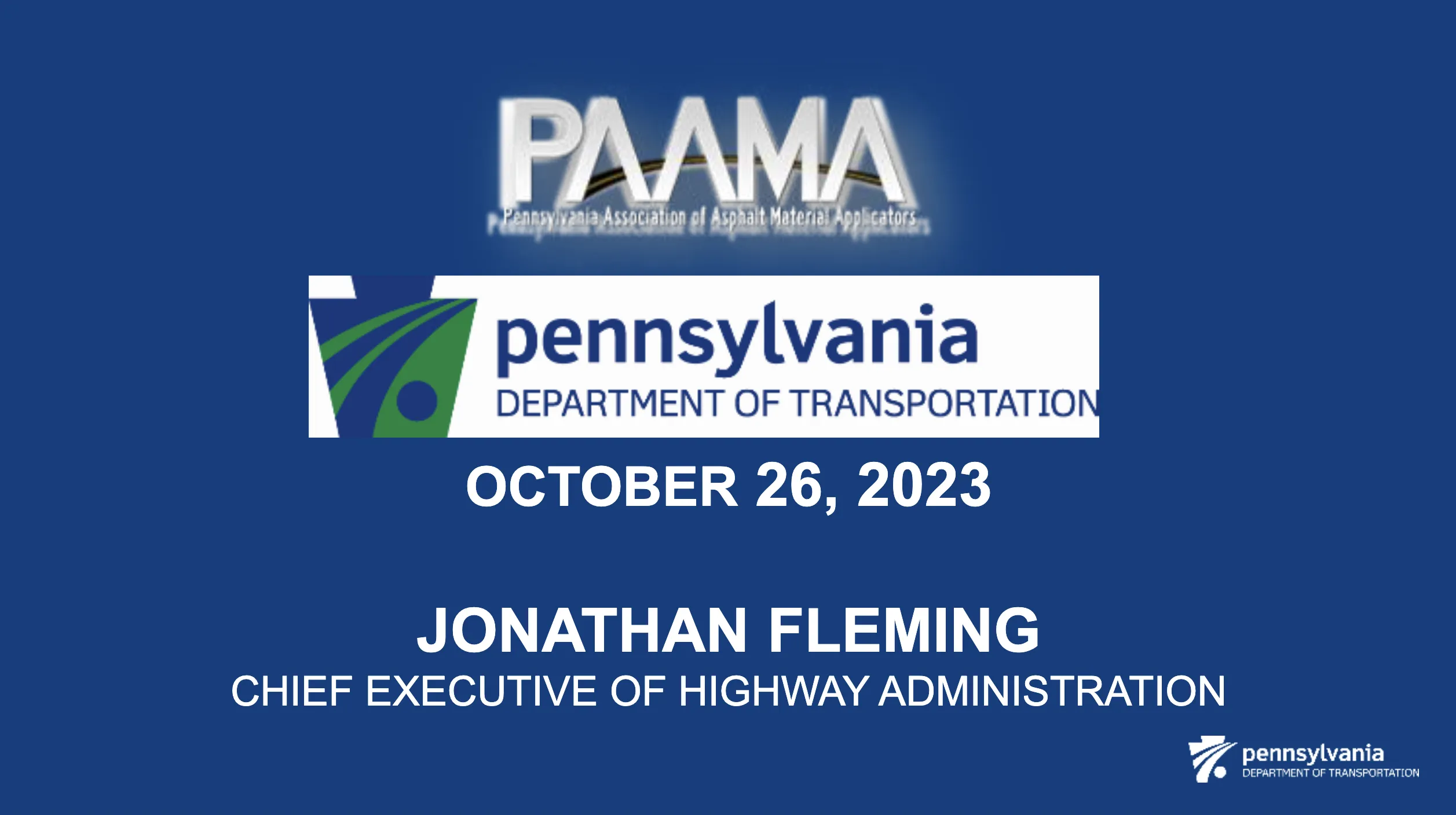 2023 PennDOT Update - Jonathan Fleming