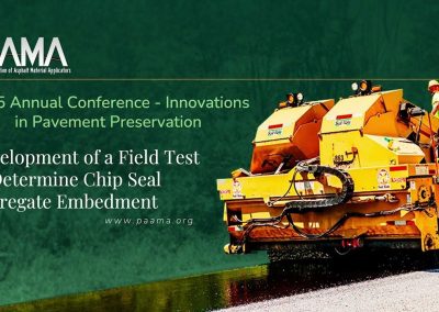 NCAT Chip Seal Embedment Study